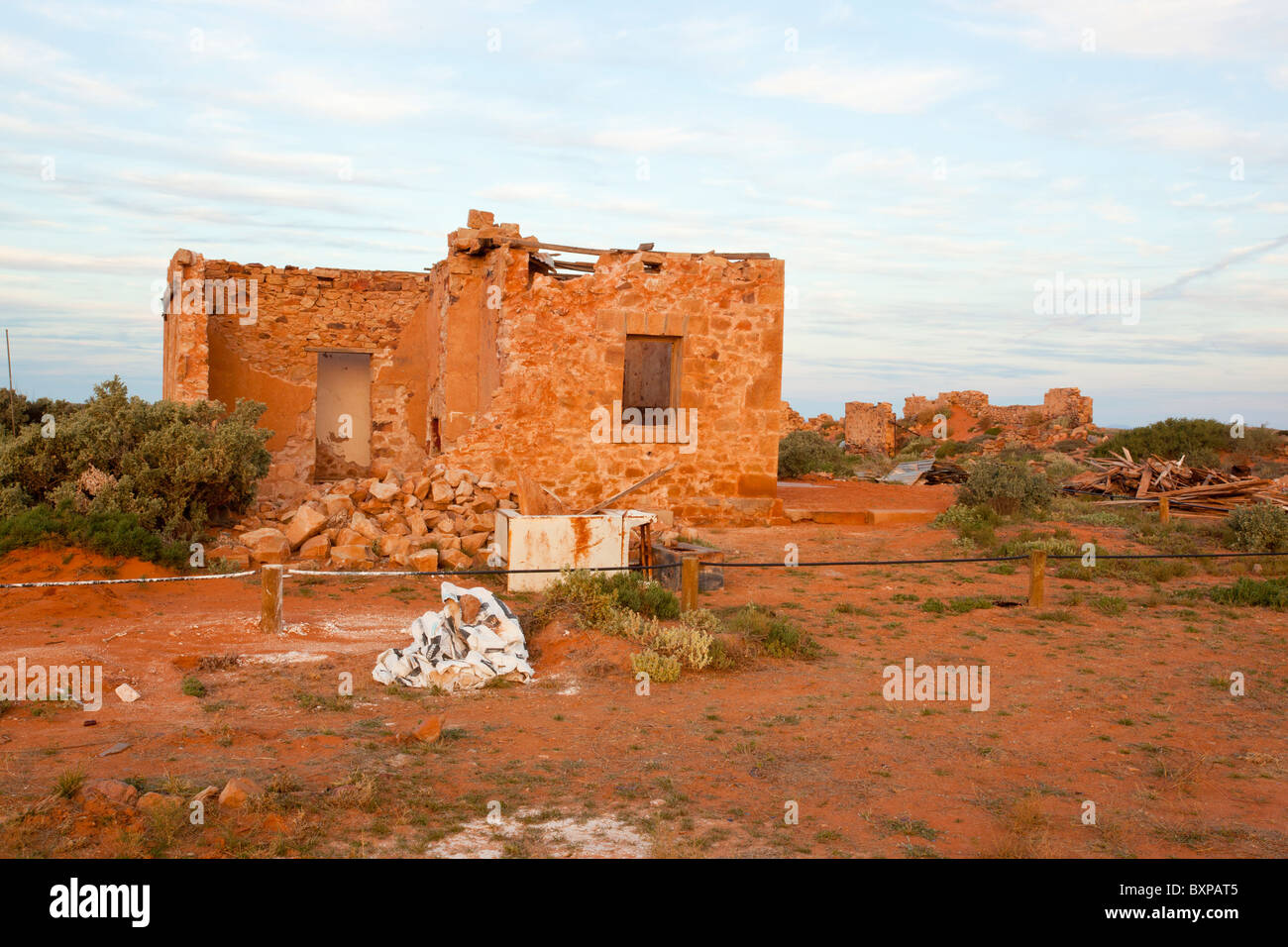Die "neuen" Polizei-Station in der verlassenen Stadt Farina im Outback South Australia wurde im Jahre 1960 geschlossen Stockfoto