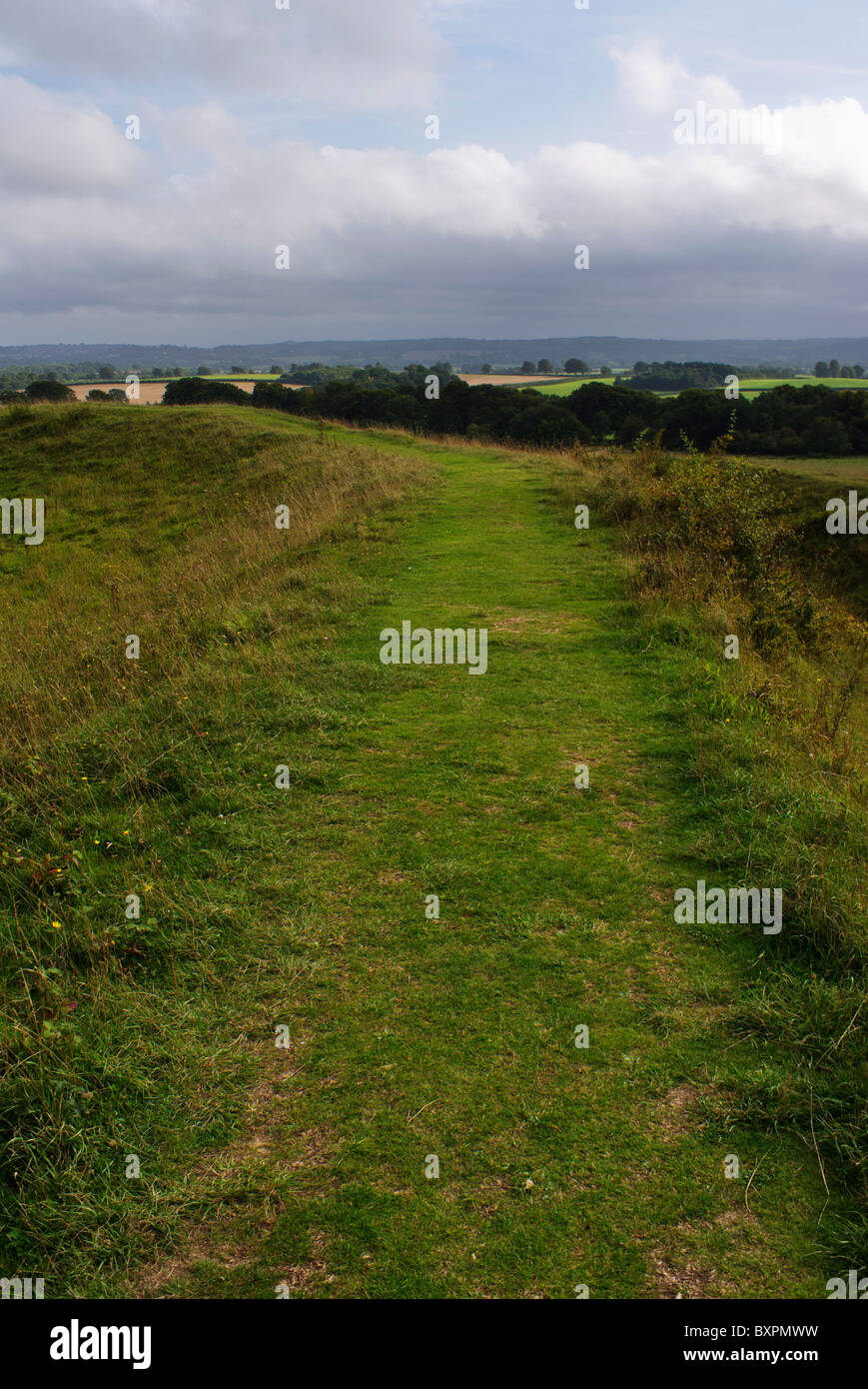 Badbury Rings Eisenzeit hill Fort Dorset Stockfoto