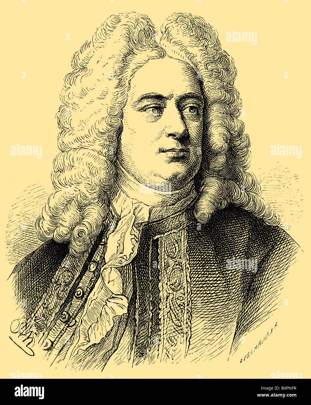 George Frideric Handel (Georg Friedrich Händel (1685 – 1759), deutsch-englische Barock-Komponist Stockfoto