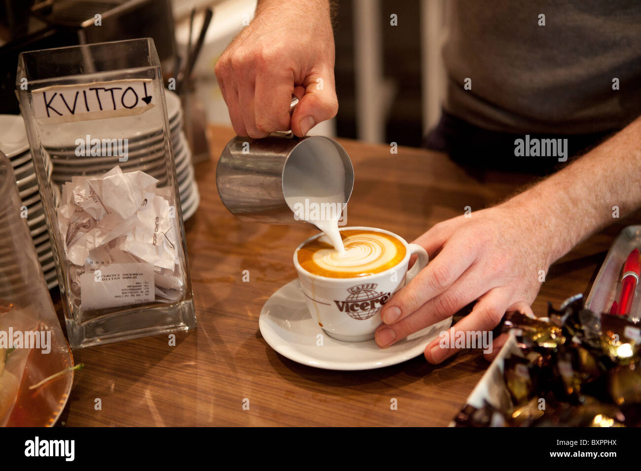Kaffeehäuser von Göteborg, Schweden Stockfoto