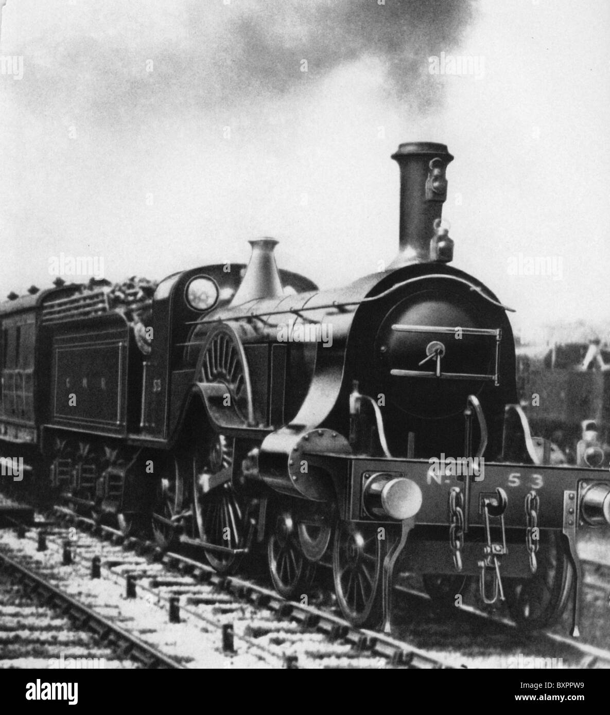 GREAT NORTHERN RAILWAY Stirling Lok Nr. 53 im Jahre 1875 gebaut Stockfoto