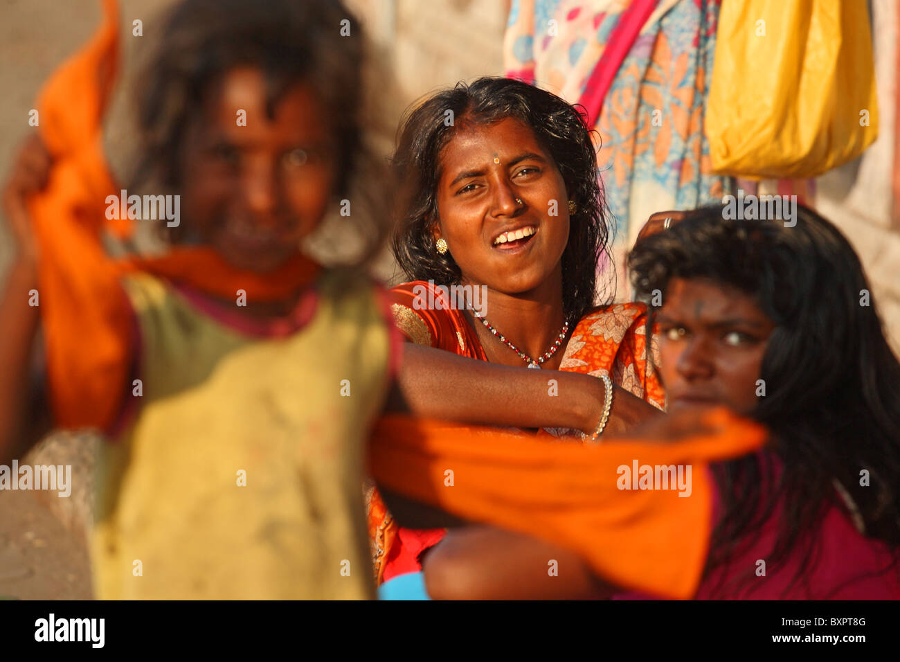 Indische Straßenkinder, Mumbai, Indien Stockfoto