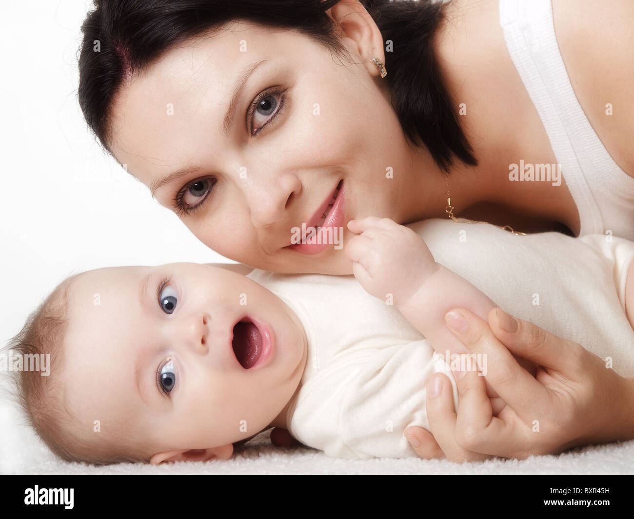 Mutter mit baby Stockfoto