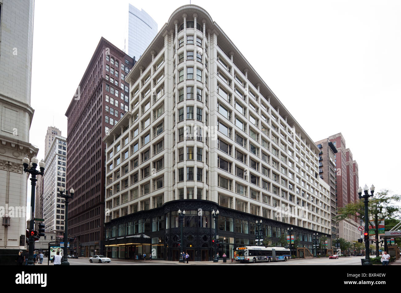 Carson, Pirie, Scott und Company Gebäude, 1 South State Street, Chicago, Illinois, USA Stockfoto