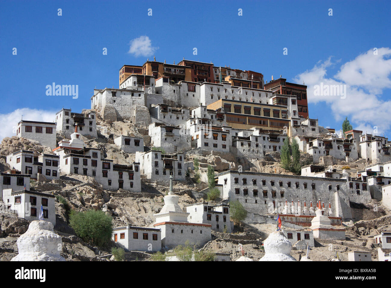 Thikse Gompa oder Thikse Kloster in Ladakh, Nordindien. Stockfoto