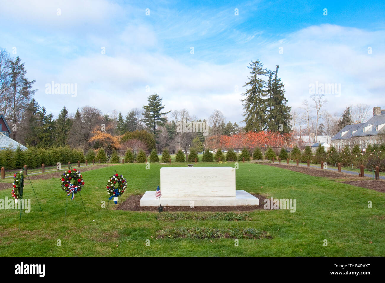 Grab von Franklin D Roosevelt, FDR Zuhause, Hyde Park, New York Stockfoto