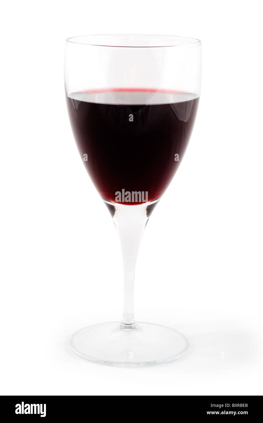 Glas Rot Wein, UK Stockfoto