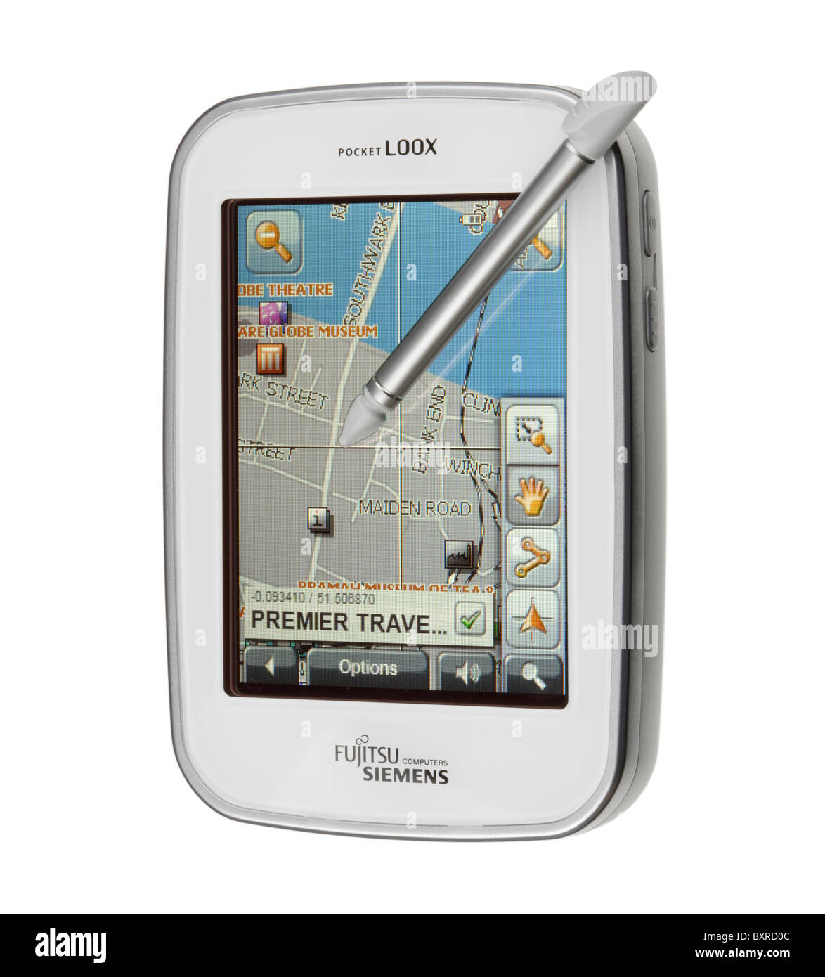 Fujitsu Siemens Pocket Loox GPS-Gerät Stockfoto