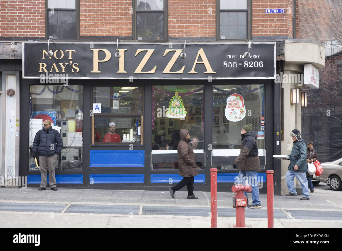 Nicht Rays Pizzeria in Clinton Hill; Brooklyn; New York Stockfoto