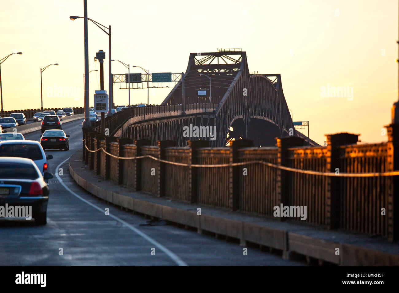 Allgemeine Pulaski Skyway, zwischen Jersey City und Newark, New Jersey Stockfoto