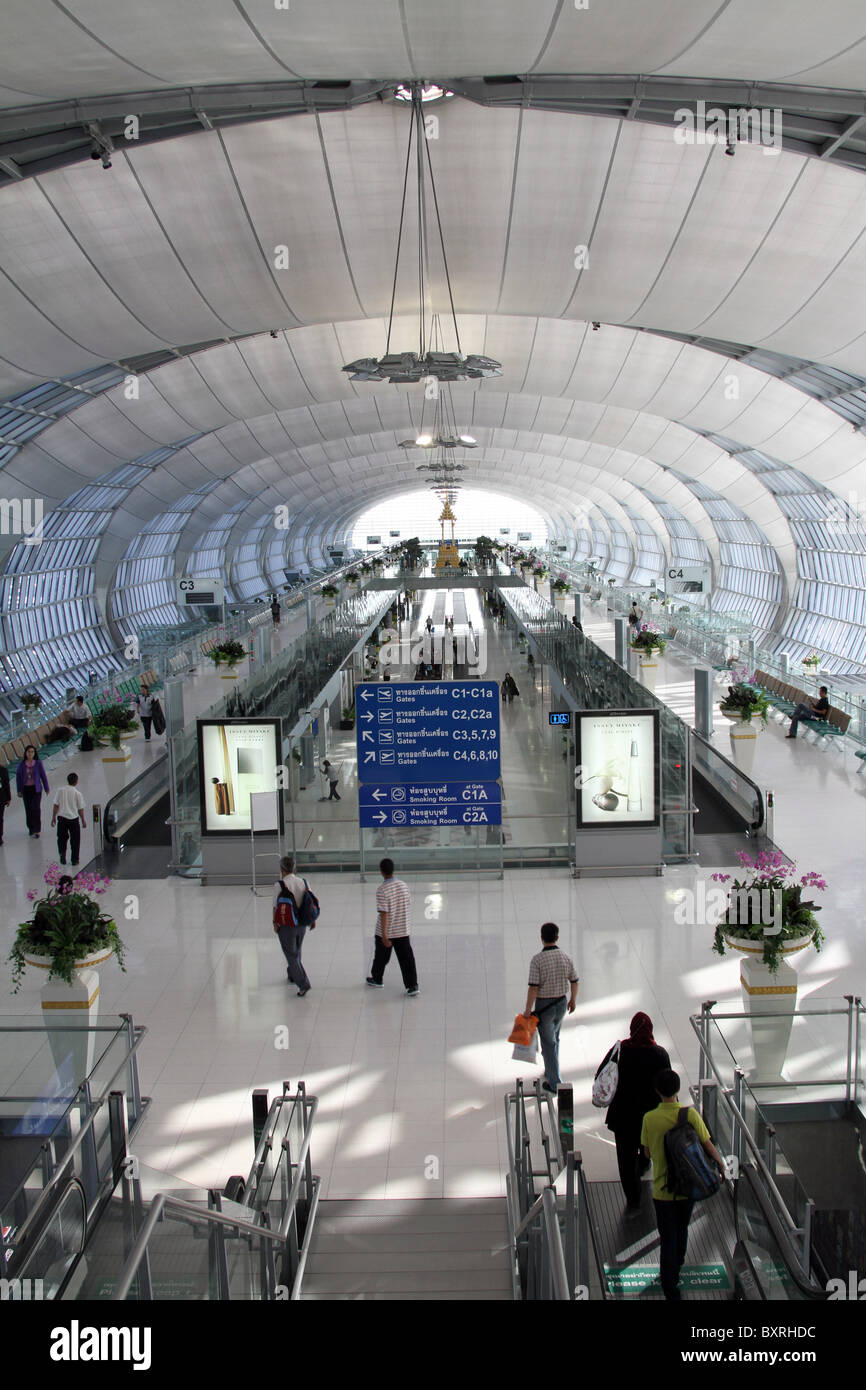 Suvarnabhumi Flughafen-terminal in Bangkok, Thailand Stockfoto