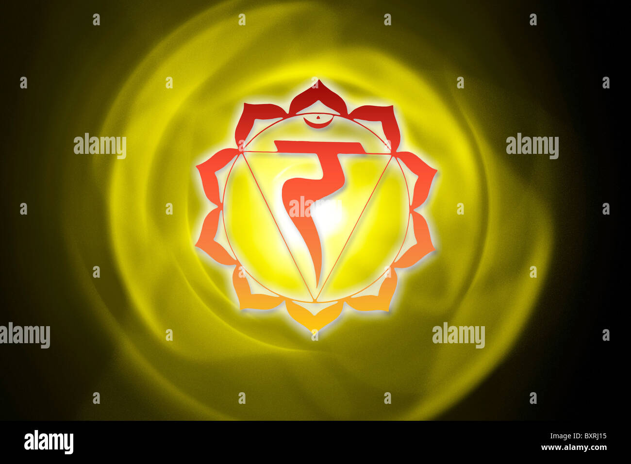 Manipura Chakra symbol Stockfoto