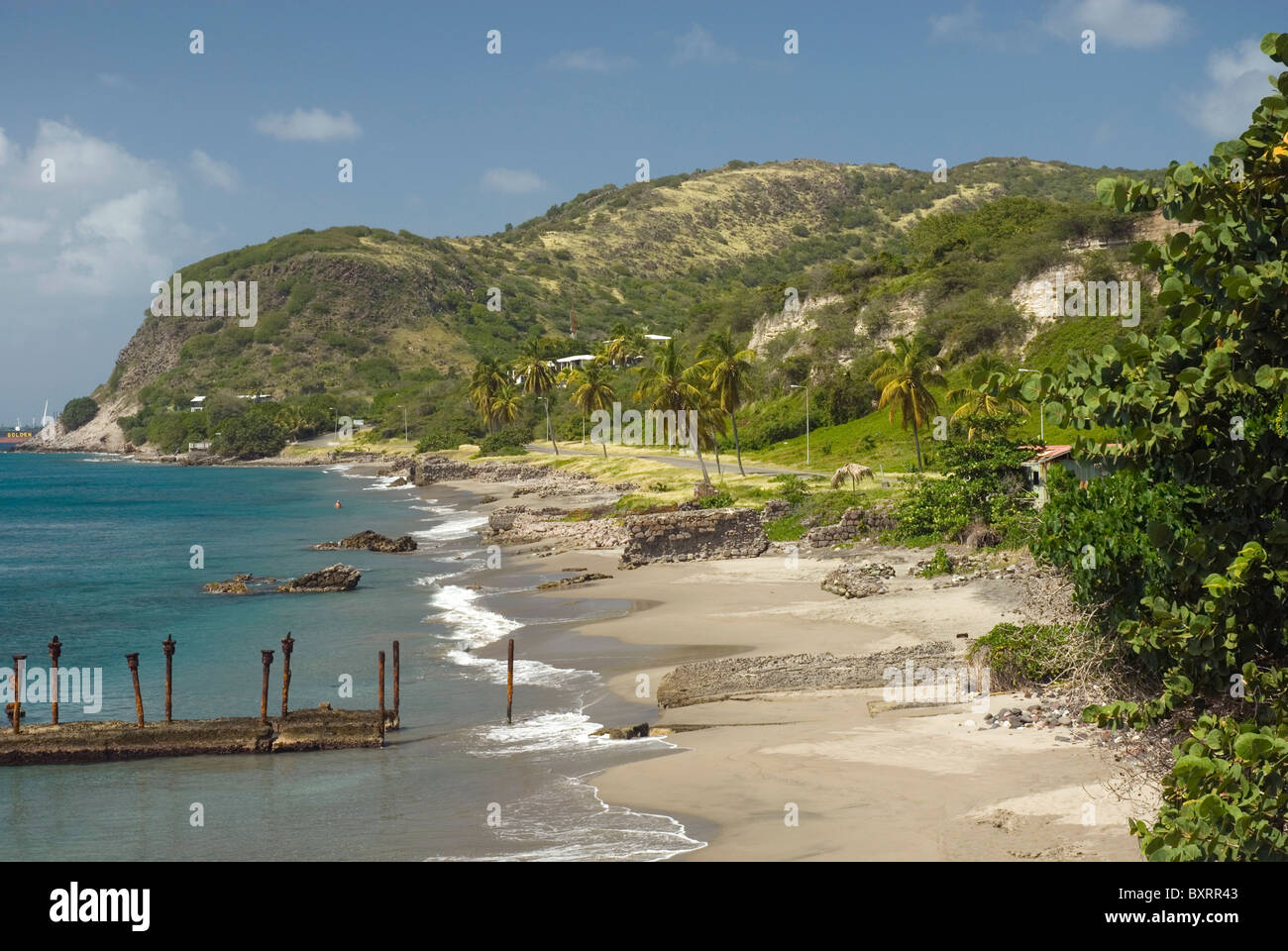 Oranjestad, Ansicht des Oranje-Strand, St. Eustatius, Leeward-Inseln, Karibik Stockfoto