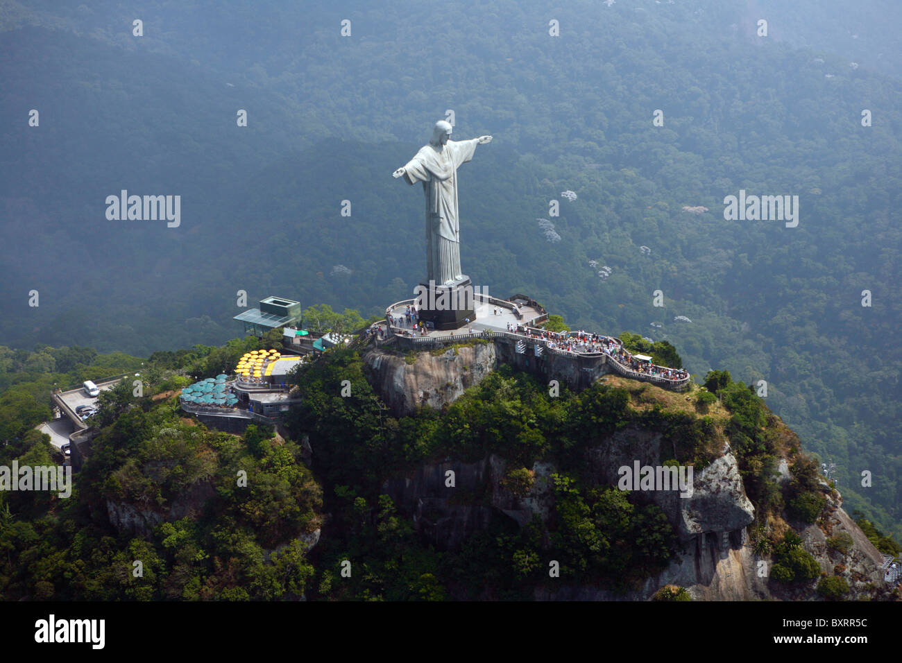 Brasilien, Rio De Janeiro, Rio De Janeiro, Corcovado-Berg und Christus Redeemeer (Cristo Redentor) Stockfoto