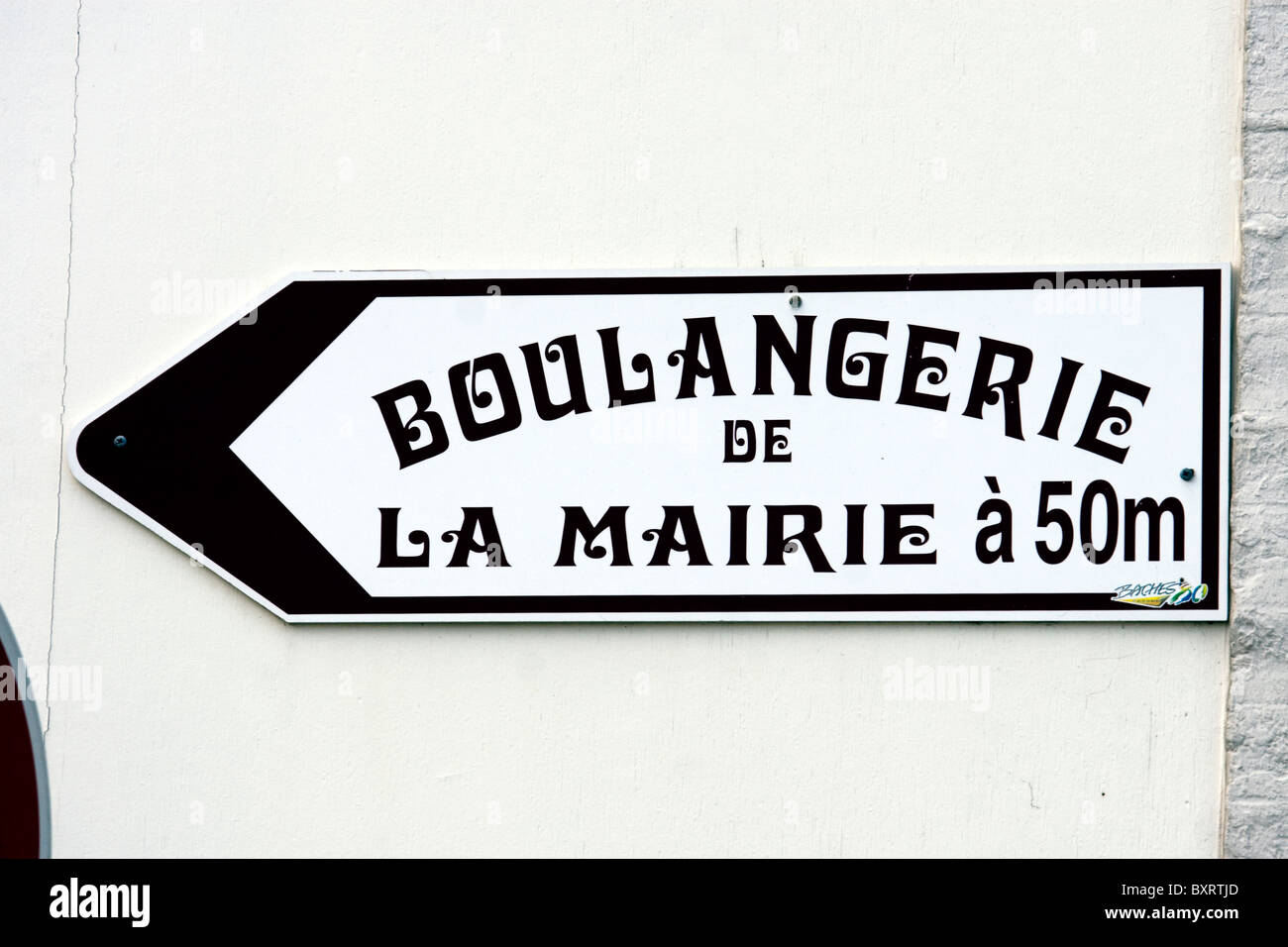 Frankreich, Le Crotoy, Boulangerie Zeichen Stockfoto