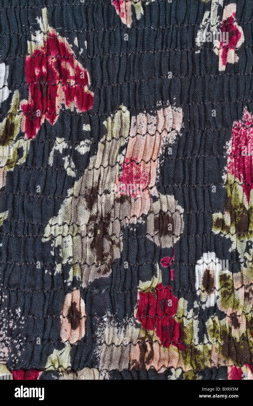 Textur von bunten Blumen Stoff Hintergrund Stockfoto