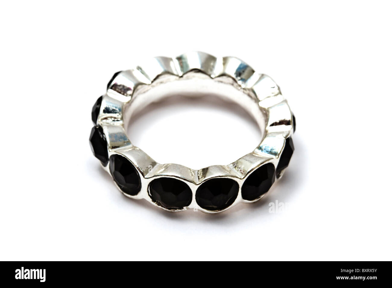 Mode-Ring isoliert auf weißem Hintergrund Stockfoto