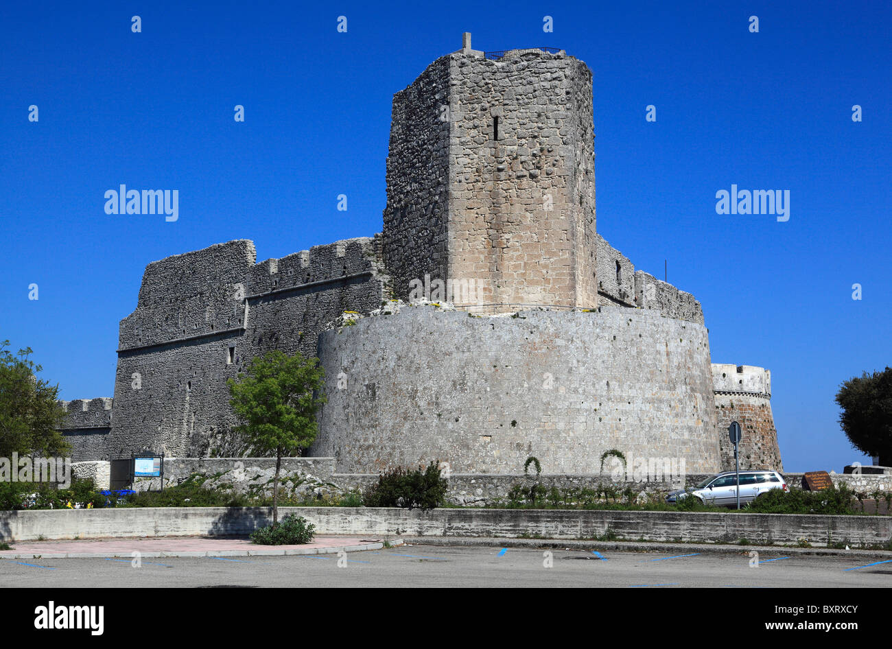 Burg, Monte Sant ' Angelo, Gargano National Parc, Apulien, Italien Stockfoto