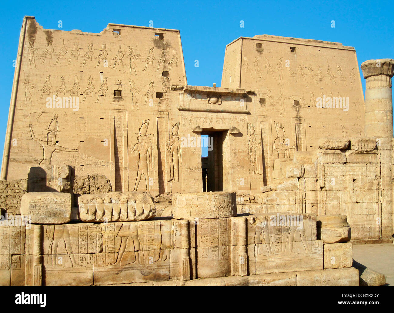 Tempel des Horus in Edfu Stockfoto