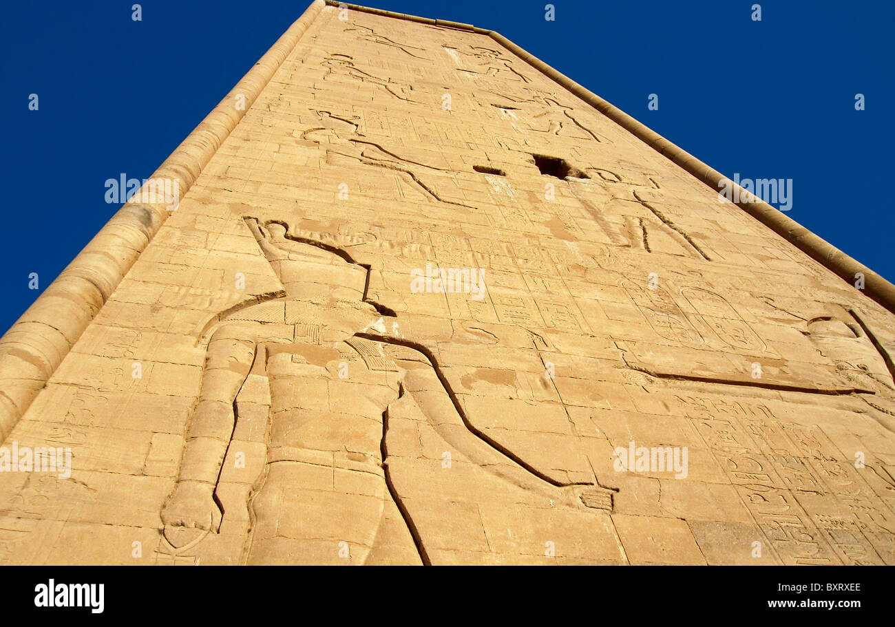 Tempel des Horus in Edfu Stockfoto