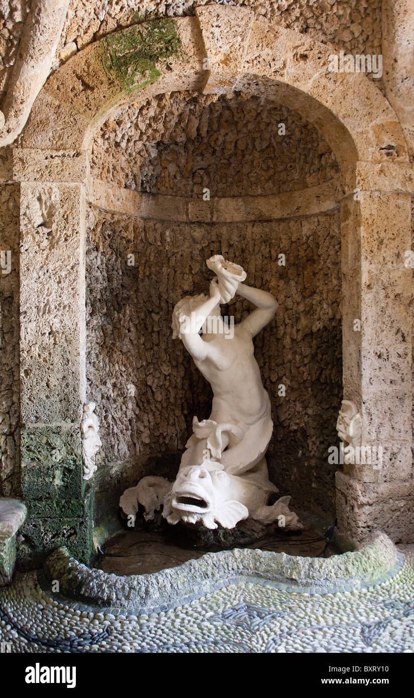 Statue, Grotta di Nettuno, Garten, Villa Garzoni, Collodi, Toskana, Italien Stockfoto
