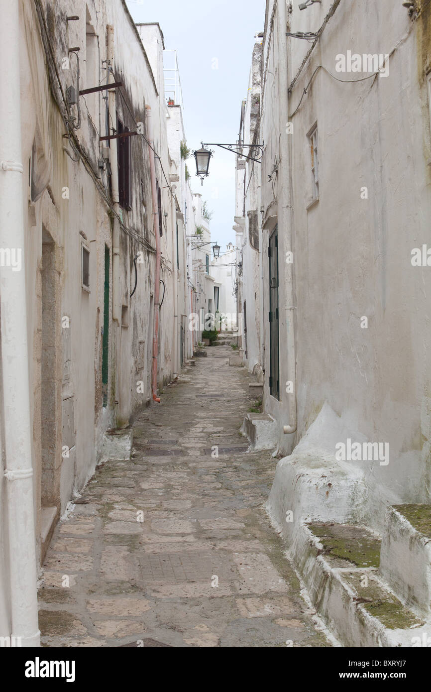 Verkürzung, historischen Zentrum, Ostuni, Apulien, Italien Stockfoto