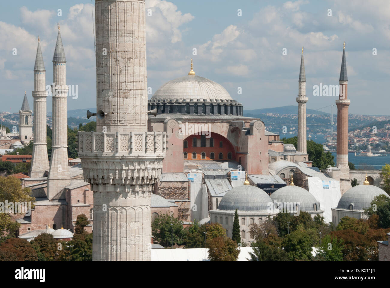 Hagha Sofia, ehemals eine Basilika, dann eine Moschee, heute ein Museum, Istanbul Stockfoto