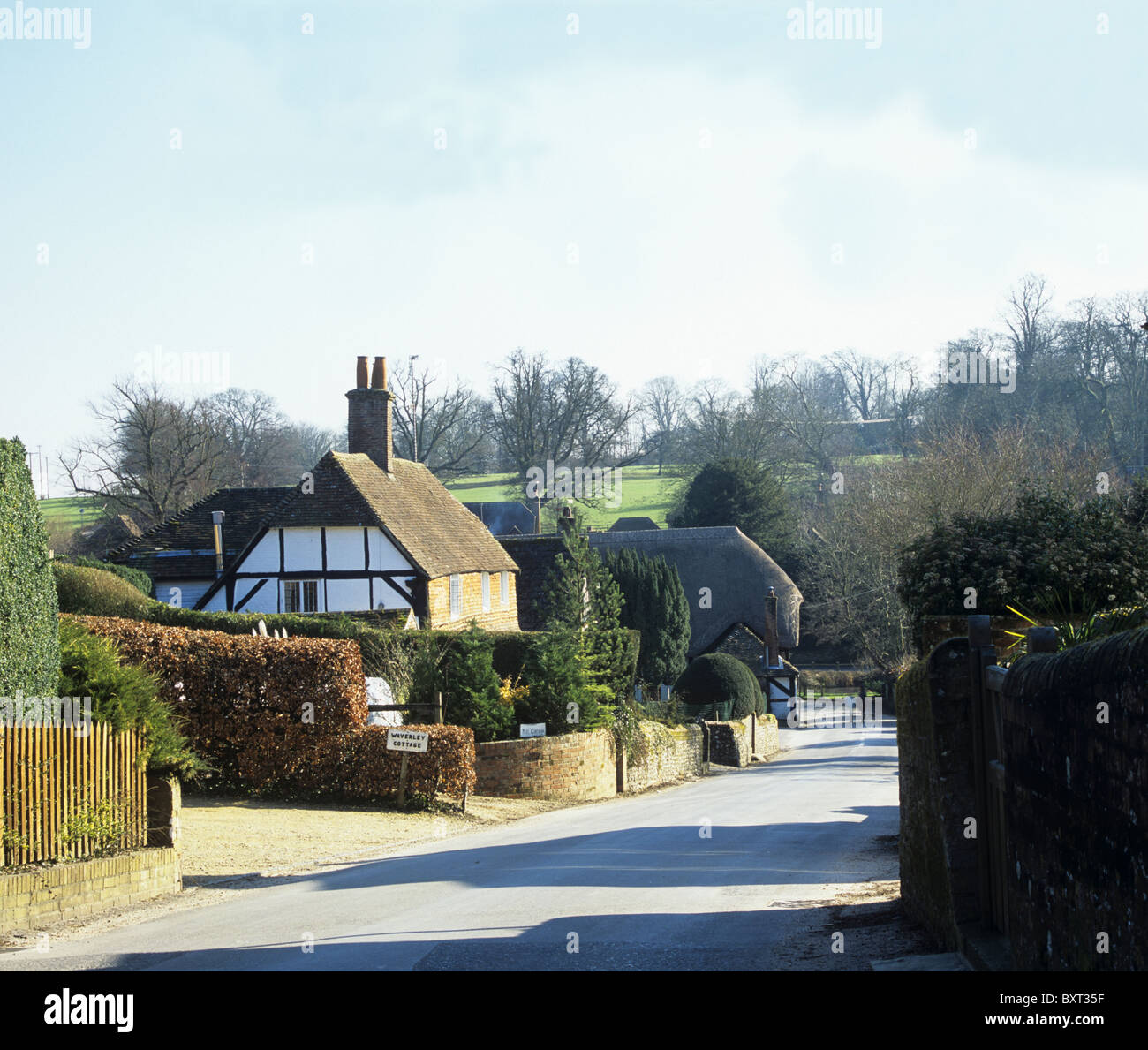 Upton grau Hampshire England UK A malerisches Dorf auf einem römischen Weg Stockfoto