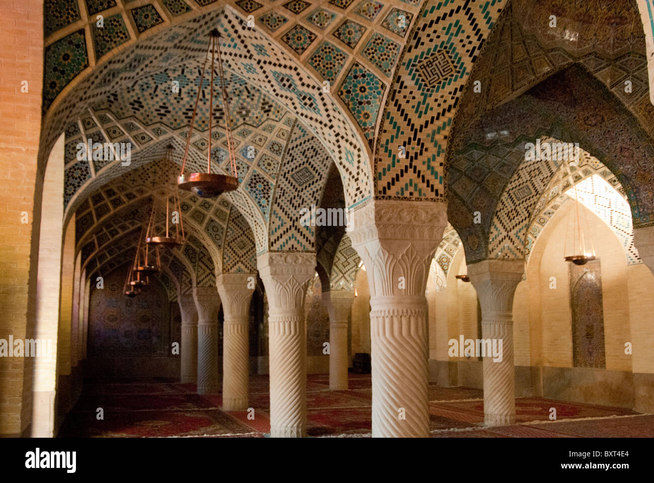 Inneren Nasir al-Mulk Moschee Stockfoto