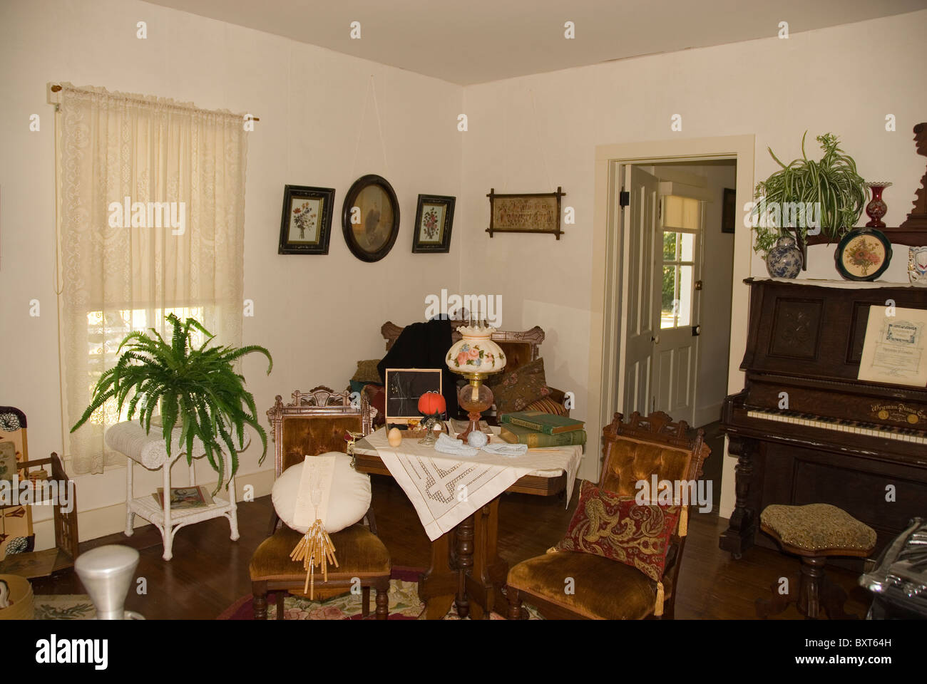 Innenraum der die historische Wiege Zuhause von Dwight D Eisenhower, 34. Präsident der Vereinigten Staaten von Amerika Stockfoto