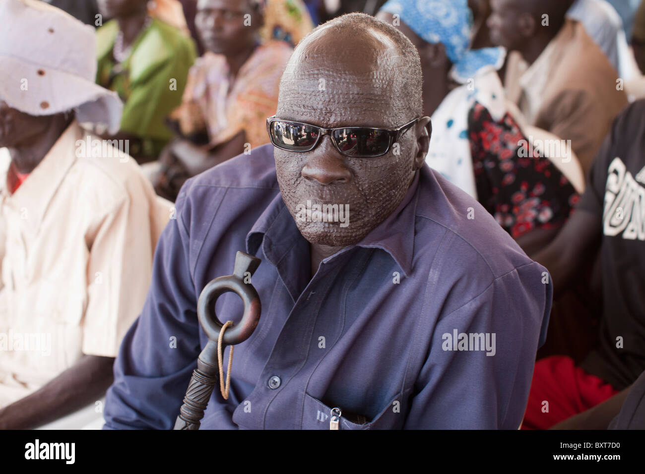 Stammesführer nehmen Teil die endgültige Unabhängigkeit-Veranstaltung in Juba dazu anregen, für das 9. Januar 2011-Referendum zu registrieren. Stockfoto