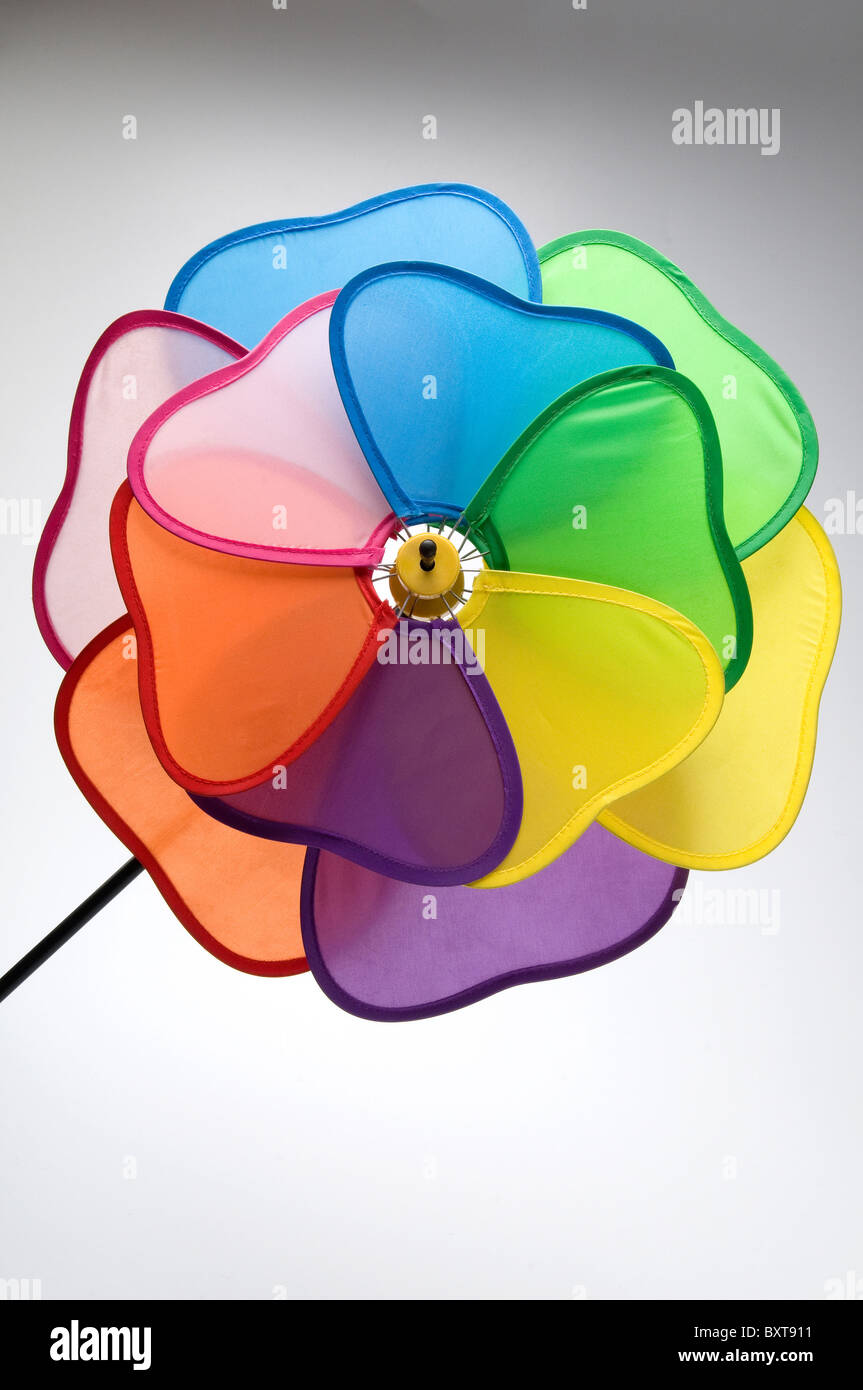 Buntes Windrad Stockfoto