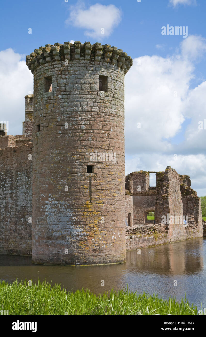 Wasserschloss Caerlaverock Castle, Schottland Stockfoto