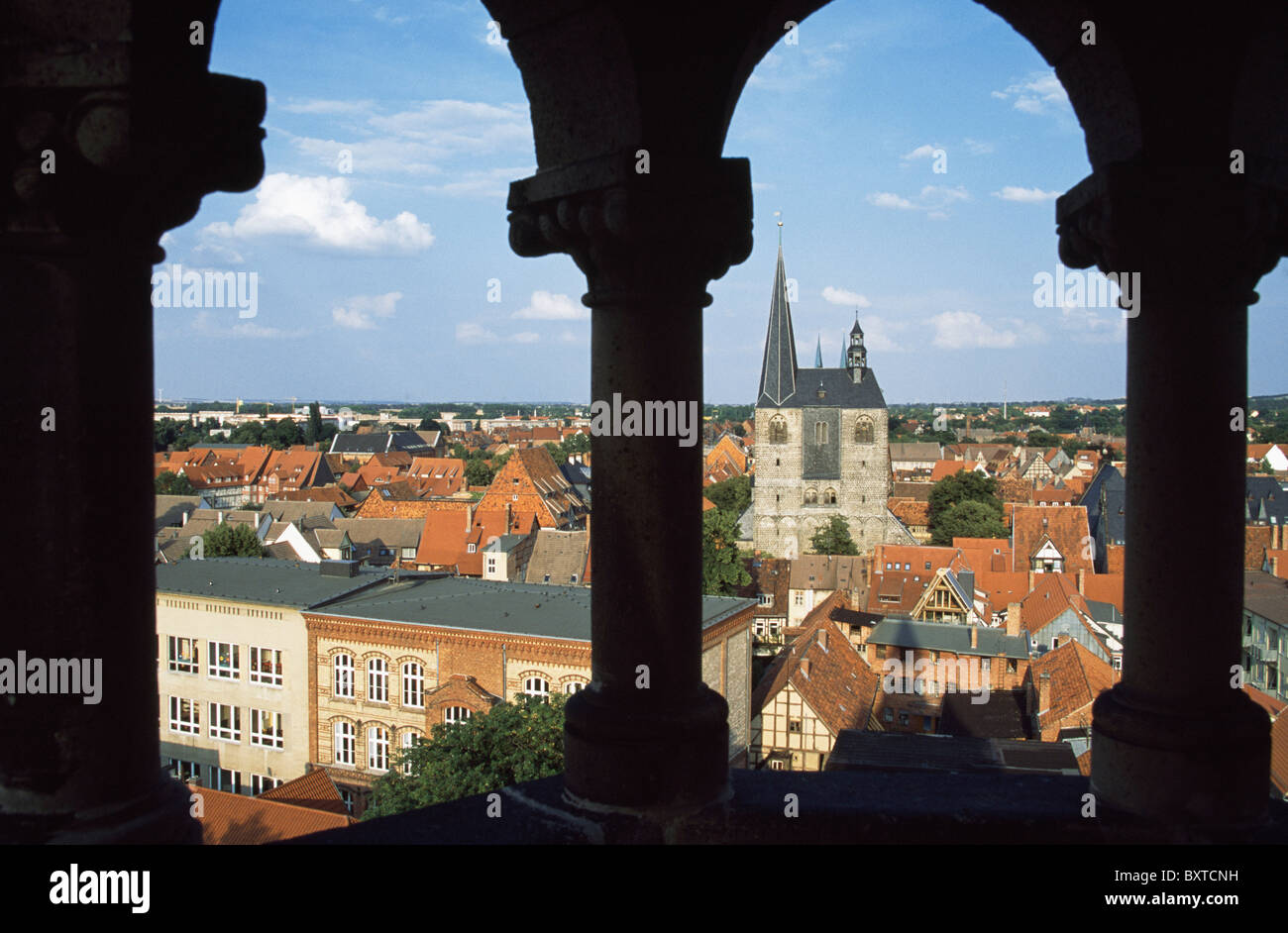Blick vom Sternkierkerturm Richtung Marktkirche Stockfoto