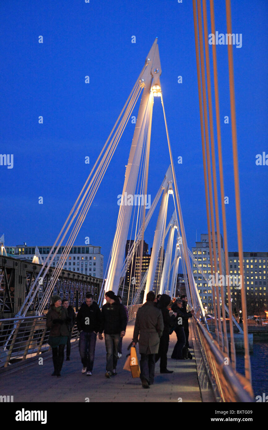 London, Hungerford Fußgängerbrücke Stockfoto