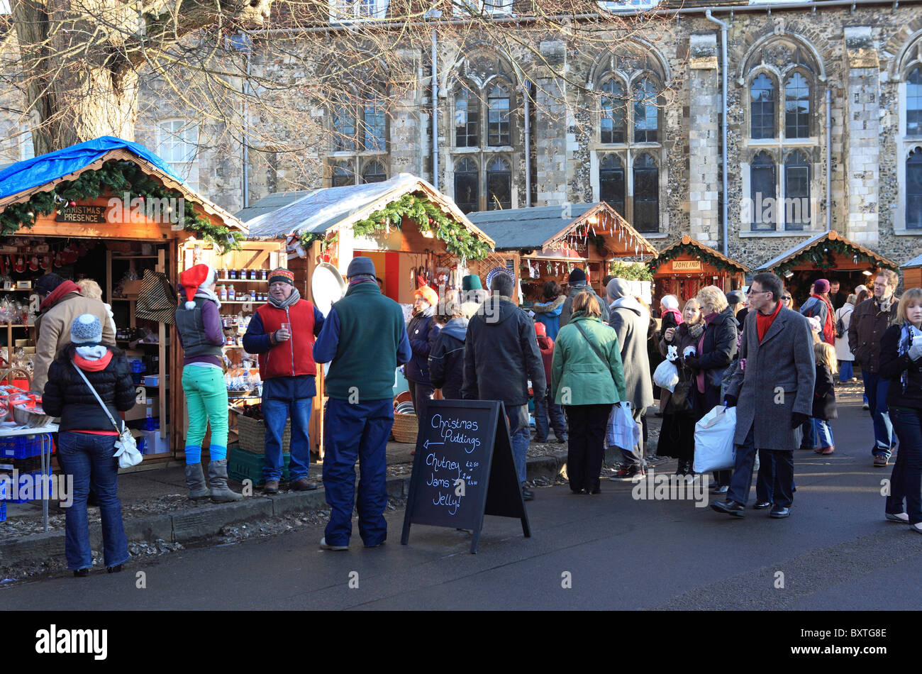 Winchester Weihnachtsmarkt Stockfoto