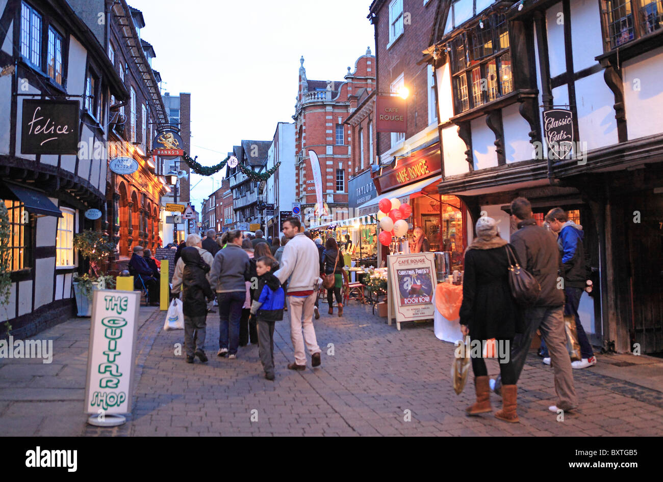 Worcester, Weihnachten, Friar Street Stockfoto