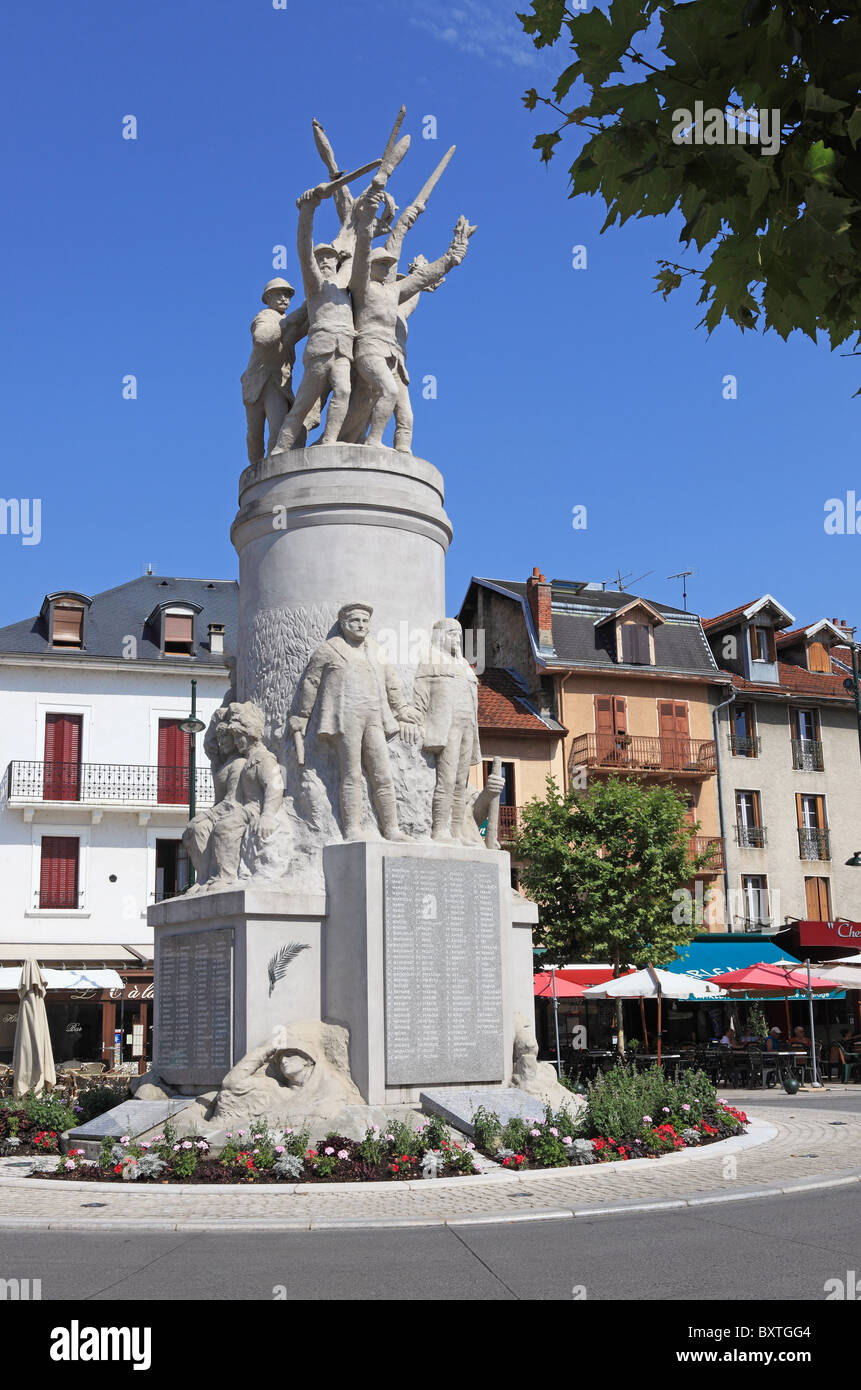 Frankreich, Savoie Rhone Alpes, Aix Les Bains, Rue De Genève, Memorial Stockfoto
