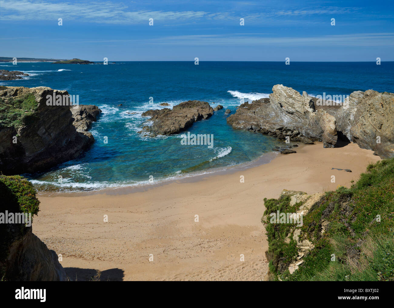 Portugal, Alentejo Küste, kleine Bucht bei Porto Covo Stockfoto