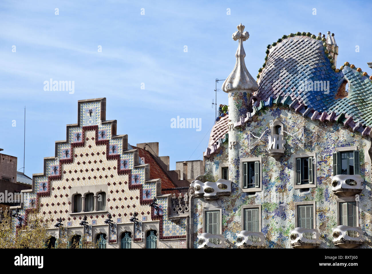 Casa Batllo von Antonio Gaudi in Gracia Avenue Stockfoto