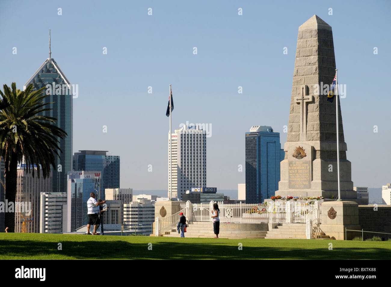 Blick auf die Stadt vom Kings Park In Perth Wa Australien Stockfoto