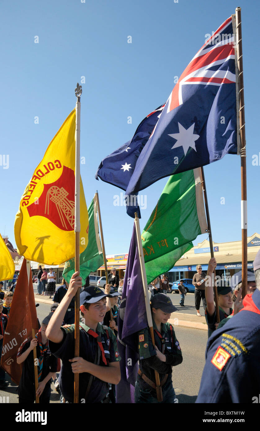 Horseracing in Kalgoorlie Pferderennbahn, Western Australia Stockfoto