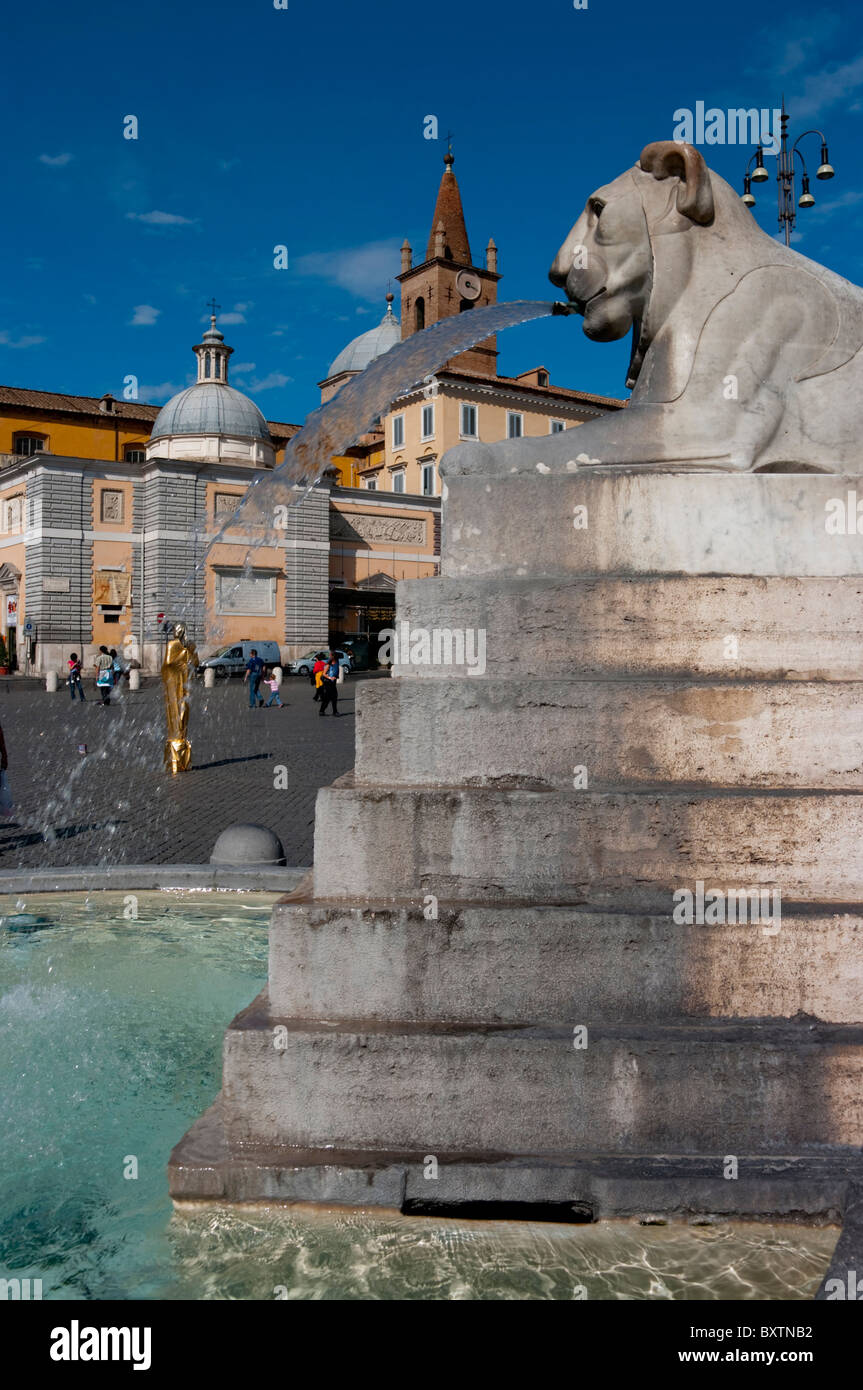 Europa, Italien, Rom, Piazza Del Popolo Stockfoto