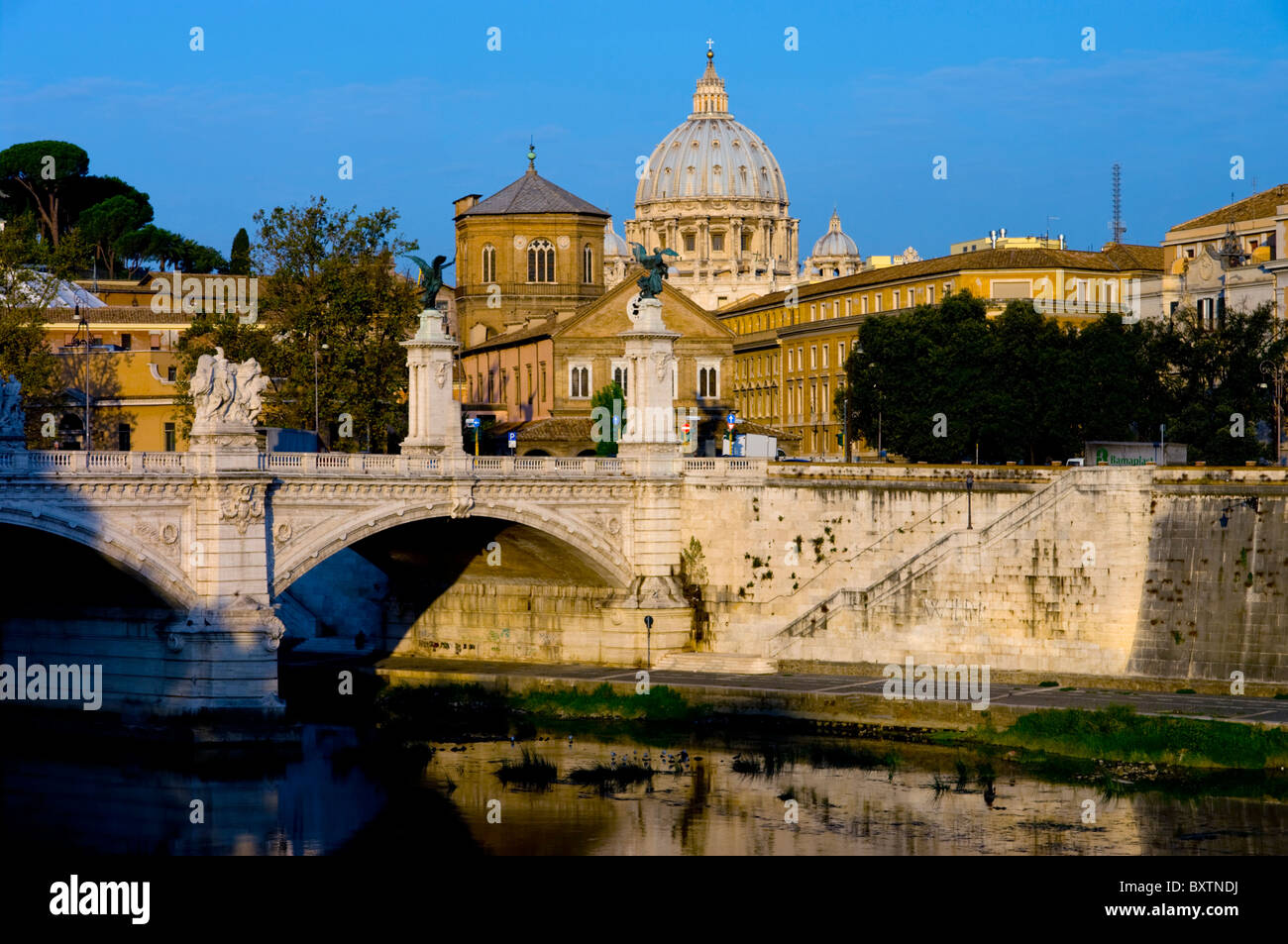 Europa, Italien, Rom, Vatikan und Tiber Stockfoto