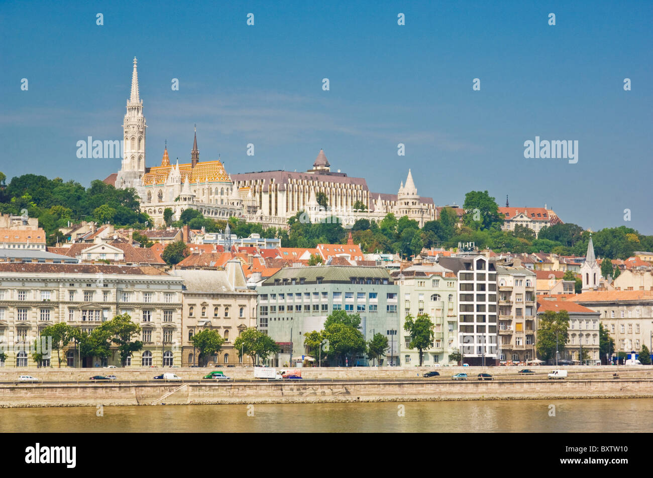 Matyas Kirche, Matyas Templom Budaseite der Donau, Budapest, Ungarn, Europa, EU Stockfoto
