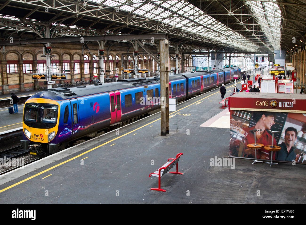 Preston Bahnhof in Lancashire, England großer Bahnhof an der West Coast Main Line, bedient von Northern Rail, Großbritannien Stockfoto