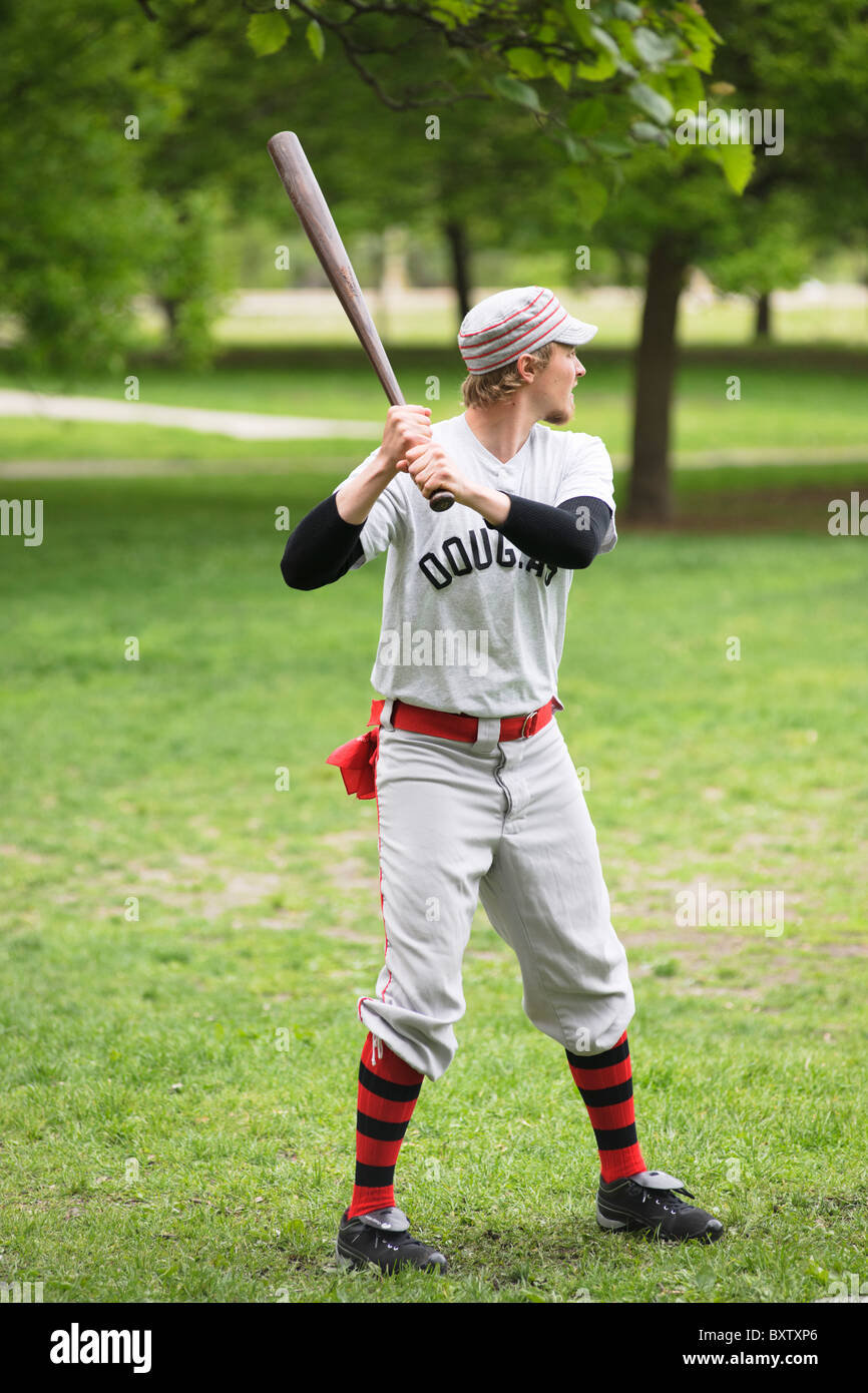 Vintage Baseballspieler Stockfoto