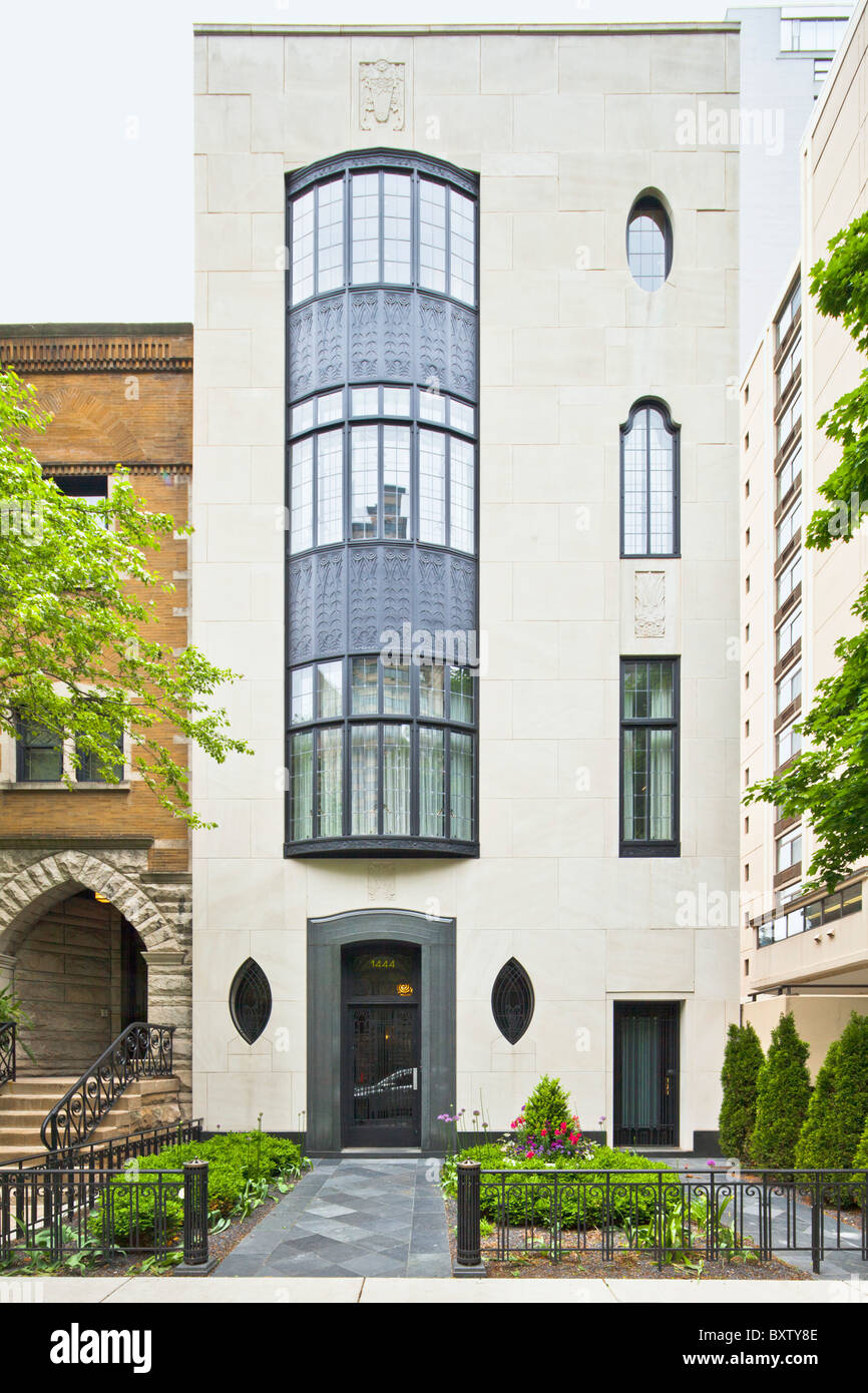 Art-Deco-Haus 1444 Astor Street, Chicago Stockfoto