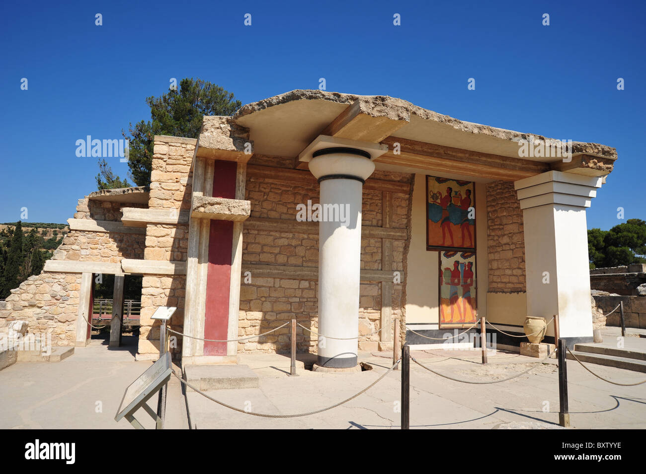Ausgrabungsstätte von Knossos auf Kreta, Griechenland Stockfoto