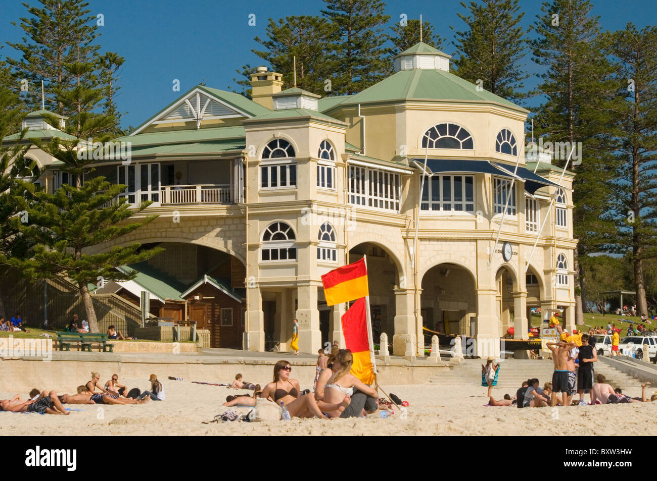 Haus Teepavillon Indiana am Cottesloe Beach, Perth, Western Australia, Australia Stockfoto